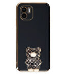 Smcase Xiaomi Redmi A1 Kılıf Standlı Kamera Korumalı Cute Bear Silikon