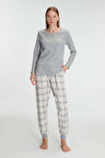 Anıl Pamuklu Uzun Kol Pijama Takımı