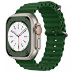Apple Watch Kordon 3 4 5 6 7 8 SE Ultra Serisi 42 Mm/44 Mm/45Mm/46MM/ 49Mm Uyumlu Ocean Silikon Spor Kayış