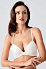 Kadın Ekru Lazer Kesim Destekli B Cup Sütyen