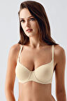 Kadın Ten Rengi Balenli Desteksiz D Cup Sütyen