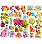 Sticker Kabartmalı Stiker Defter, Planlayıcı Etiket (lxr027) 18x14 cm- Party