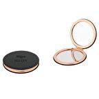 Pigado İsme Kişiye Özel Derili Rose Yuvarlak Kadın Makyaj Aynası