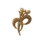 Pigado Kristal Taşlı Çiçek Figürlü Kadın Broş