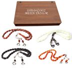 İsme Kişiye Özel Ahşap Kutusunda 4 Adet Arpa Kesim Tesbih Seti