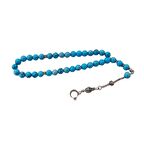 Pigado Küre Kesim 6 mm Küçük Boy Firuze Ayyıldız Püsküllü Tesbih