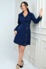Kadın Fermuar Detaylı Kısa Elbise