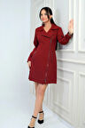 Kadın Fermuar Detaylı Kısa Elbise