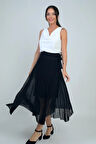 Kadın Yanları Kısa Astarlı Uzun Tül Etek
