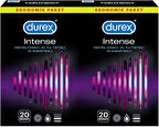 Durex Intense Prezervatif, 40’lı Ekonomik Avantaj Paket (2 x 20 Adet)