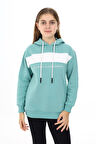 Kız Çocuk Garnili Kapüşonlu Sweatshirt Hoodie 7-13 Yaş Lx275