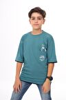 Erkek Çocuk Cep Baskılı T-Shirt 9-14 Yaş Lx6967