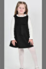 Kız Çocuk Süet Kumaş 2'li Elbise (Elbise+Bady Bluz)12177
