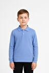 Erkek Çocuk %100 Pamuk Okul Tarz Uzun Kol T-Shirt 5-17 Yaş 12274