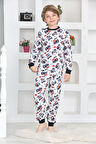 Erkek Çocuk Klasik Araba Baskılı Pijama Takımı 4-7 Yaş 12292