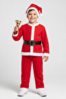Erkek Çocuk 4'lü Noel Elbise (Üst+Alt+Şapka+Kemer) 12418
