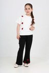 Kız Çocuk Uğur Böceği Baskılı Alt-Üst Takım 4-9 Yaş 12668BLT