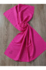 Scarfe Jakarlı Şal Fuşya