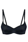 Kadın Sıyah Elastan Mikro Slikon Sütyen