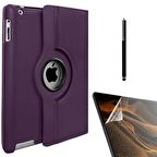 Smcase Apple iPad Mini 1 Kılıf 360 Dönebilen Koruma Kapaklı Standlı dn11  Nano  Kalem