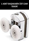 1 Adet Üst Duşakabin Tekerleği Üst Cam Rulman Krom Teker 23 MM