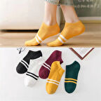 5 Çift Sevimli  Desenli Kadın/kız çorap dikişli ayak bileği düşük kesim genç Çorabı  36-40