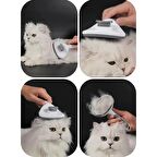 Nakres Kedi Köpek Tarağı Otomatik Temizlenen Tuşlu Evcil Hayvan Fırçası Kedi Köpek Tüy Kıl Toplama Tarağı