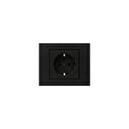 11 Adet Ovivo Grano Siyah Topraklı Priz Çerçeve Dahil 11'li