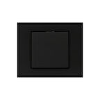 8 Adet Ovivo Grano Siyah Tekli Anahtar Çerçeve Dahil 8'li