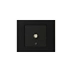 10 Adet Ovivo Grano Siyah Uydu Tv Prizi F Konnektör Çerçeve Dahildir 10'lu