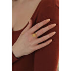 Ayarlanabilir Altın Renk Yılan Yüzük