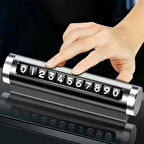 Telefon Numarası Plaka Silindiri Ayarı Renkli Metal Alüminyum Araba Geçici Park Kartı Evrensel Moda Oto Aksesuarları (4915)