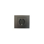 Ovivo Grano Siyah Topraklı Priz Çerçeveli