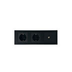 Ovivo Grano Siyah Üçlü Set Topraklı Priz + Topraklı Priz + Uydu Tv Prizi