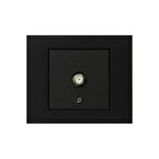 Ovivo Grano Siyah Uydu Tv F Konnektör Priz Çerçeve Dahil