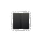 7 Adet Ovivo Grano Siyah Komitatör Ikili Anahtar Çerçevesizdir