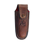 Kurt Figürlü Hakiki Deri Çakı Kılıfı No:5, 16 X 5 Cm