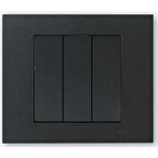 9 Adet Ovivo Grano Siyah Üçlü Anahtar Çerçeve Dahil