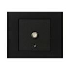 20 Adet Ovivo Grano Siyah Uydu Tv Prizi F Konnektör Çerçeve Dahil 20'li