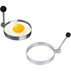 Metalik Daire Şeklinde Metal Omlet Yumurta Ve Krep Kalıpları