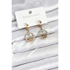 316L Çelik Halka Kelebek Kadın Küpe