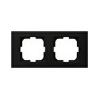 12 Adet Ovivo Grano Siyah İkili Çerçeve 12'li Paket