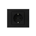 Ovivo Grano Siyah Topraklı Priz