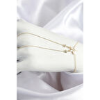 Pirinç Zirkon Taşlı Yıldız Model Gold Renk Şahmeran