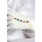 Pirinç Renkli Zirkon Taşlı Model Gold Renk Şahmeran