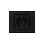 12 Adet Ovivo Grano Siyah Topraklı Priz Çerçeve Dahildir 12'li