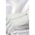 Pirinç Gümüş Renk Su Yolu Zirkon Taşlı İşlemeli Yonca Model Kadın Şahmeran