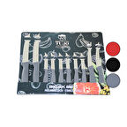 10lu  Tırtırlı Bıçak Seti  2ad 12.5cm Ekmek   2ad 10cm Sebze   6ad 6.5cm Meyve (4915)