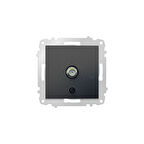 5 Adet Ovivo Grano Siyah Uydu Tv Prizi F Konnektör Çerçevesizdir