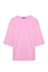 Truvakar Kol Basic Oversize Tişört Pembe
